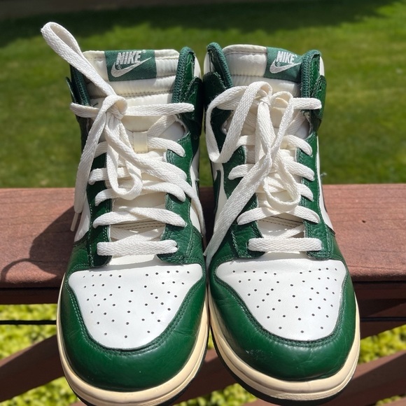 Nike Dunk High 2011 Gorge Green Size 10,5 317982-119 Pre-owned Very Clean - Picture 4 of 16